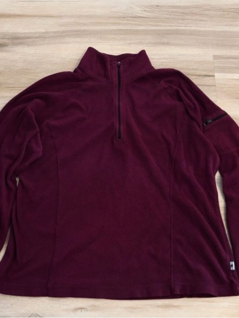 Women's Burgundy Quarter-Zip Sweater Medium